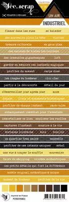 Etiquette un air industriel - Bandes de mots