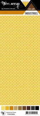 Etiquette un air industriel - Carrelage de metro - Jaune