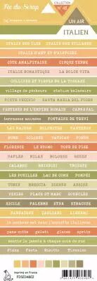 Etiquette un air italien - Bandes de mots Italie