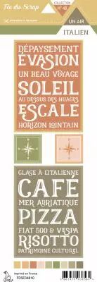 Etiquette un air italien - Carte project life �criture