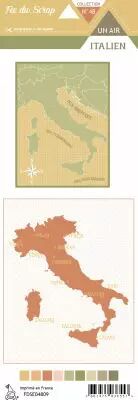 Etiquette un air italien - Cartes project life carte d\'Italie