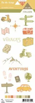Etiquette un air italien - Dessin � d�couper voyage