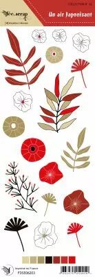 Etiquette un air japonisant - feuillages � d�couper