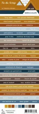 Etiquette un air masculin - Bandes de mots masculin