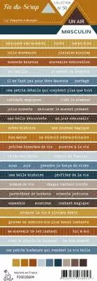 Etiquette un air masculin - Bandes de mots