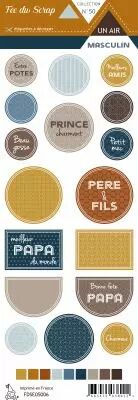 Etiquette un air masculin - Ronds avec �criture