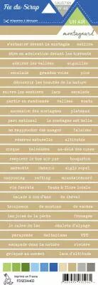 Etiquette un air montagnard - Bandes de mots marron