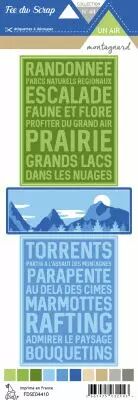 Etiquette un air montagnard - Cartes project life �critures