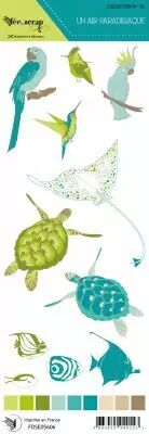 �tiquette un air paradisiaque - oiseaux et animaux des tropiques