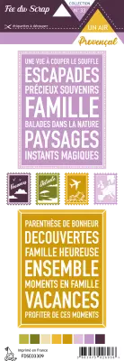 Etiquette un air provencal - project life