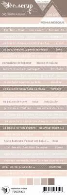 Etiquette un air romanesque - bande de mots amour