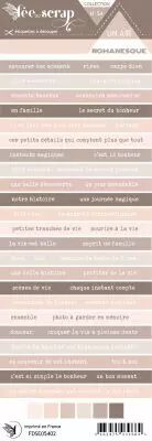Etiquette un air romanesque - bande de mots basiques