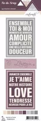 Etiquette un air sentimental - Cartes project life