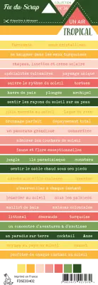 Etiquette un air tropical - bandes de mots