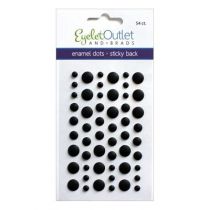 Eyelet Outlet Adhesive-Back Enamel Dots Matte black