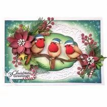 Festive Holly Die Festive Robin