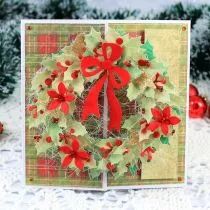 Festive Holly Die Holiday Wreath