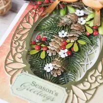 Festive Holly Die Winter Greenery