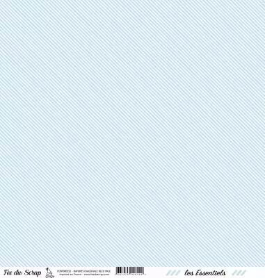 feuille les essentiels bleu pale rayures