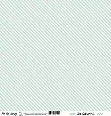 feuille les essentiels menthe clair rayures