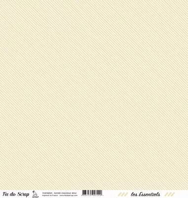 feuille les essentiels rayures beige