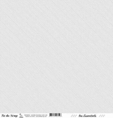 feuille les essentiels rayures gris clair