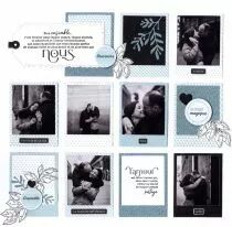 feuille les essentiels rayures lagon 1 