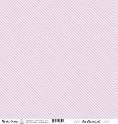 feuille les essentiels rayures mauve
