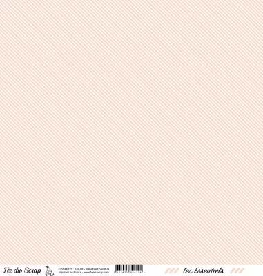 feuille les essentiels rayures saumon