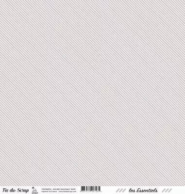 feuille les essentiels rayures taupe