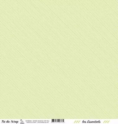 feuille les essentiels rayures vert pale