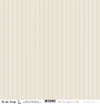 feuille Les rayures beige/gris