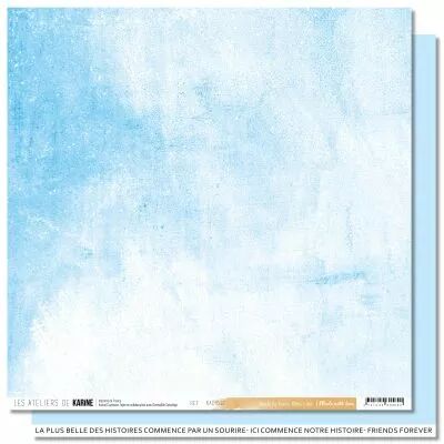 Feuille Made with love BTB 12 \ Bleu clair\ 