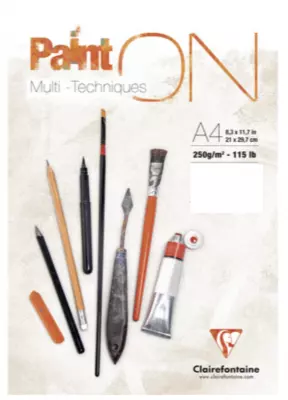 Feuille Paint\'ON A4 250g muti-techniques