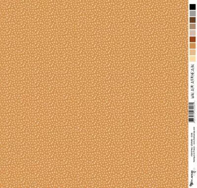 Feuille un air africain  - l�opard - ocre