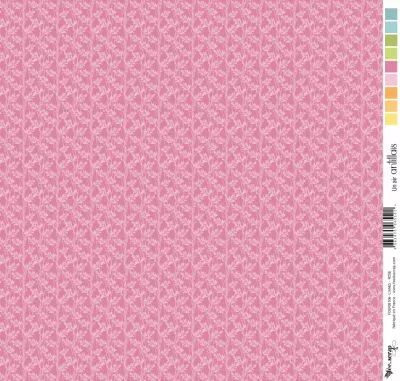 Feuille un air antillais - lianes - rose