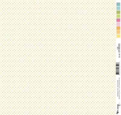 Feuille un air antillais - pois - multicolore