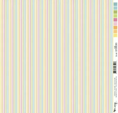 Feuille un air antillais - rayures - multicolore