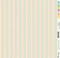 Feuille un air antillais - rayures - multicolore