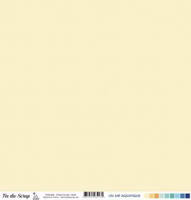 Feuille un air aquatique - Etoiles de mer beige