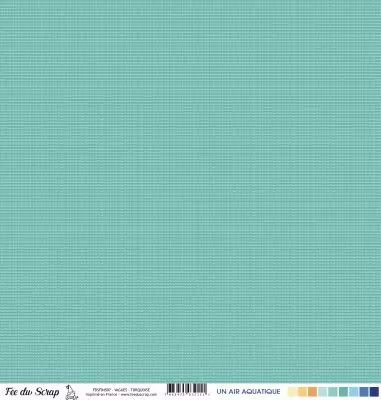 Feuille un air aquatique - Vagues turquoise