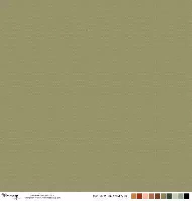 Feuille un air automnal - mousse - olive