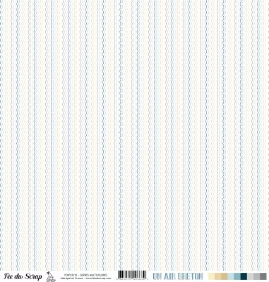 Feuille un air breton - cordes multicolores