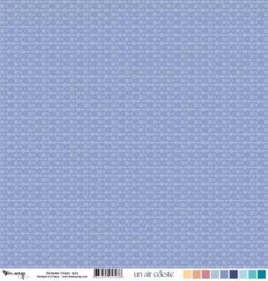 Feuille un air c�leste - �toiles - bleu