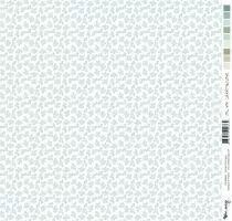 Feuille un air c&eacute;r&eacute;monial - eucalyptus bleu / fond blanc