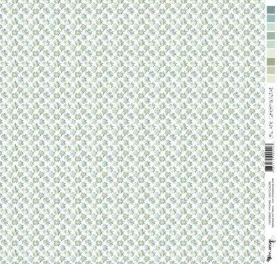 Feuille un air c�r�monial - pivoines - multicolore