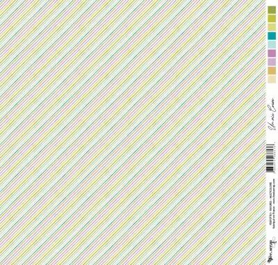 Feuille un air corse  - rayures - multicolore
