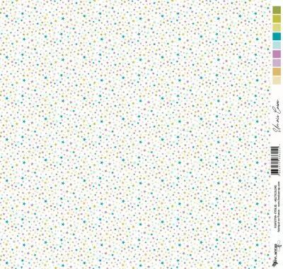 Feuille un air corse - �toiles - multicolore