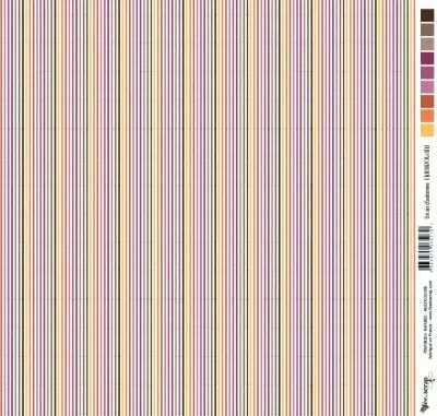 Feuille un air d\'automne flamboyant - rayures - multicolore