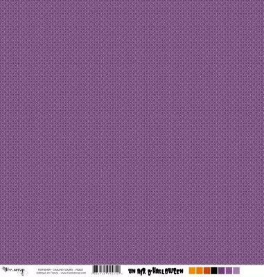 Feuille un air d\'halloween - chauve-souris - violet